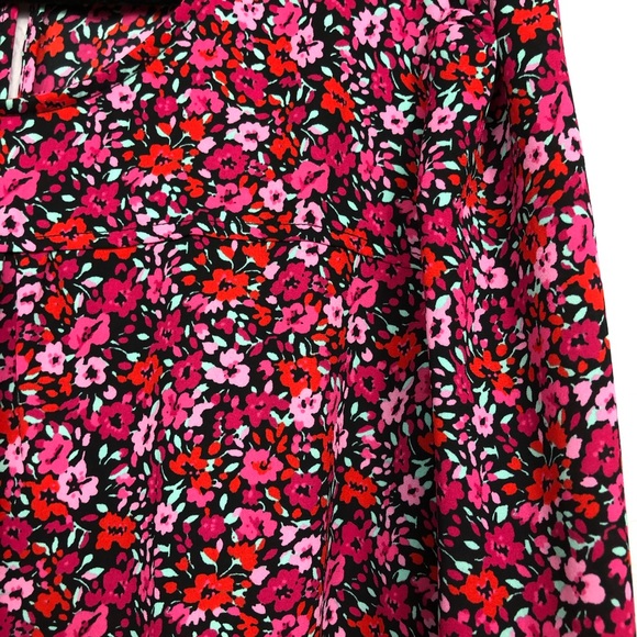 J Crew Factory  Women’s Floral Green Pink Print Long Sleeves Size 2X - Picture 10 of 10